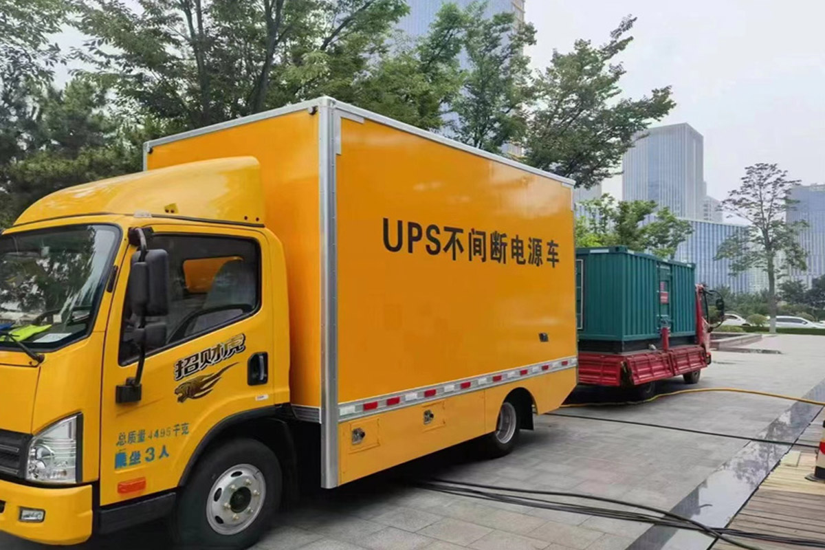 郑州发电机租赁施工现场