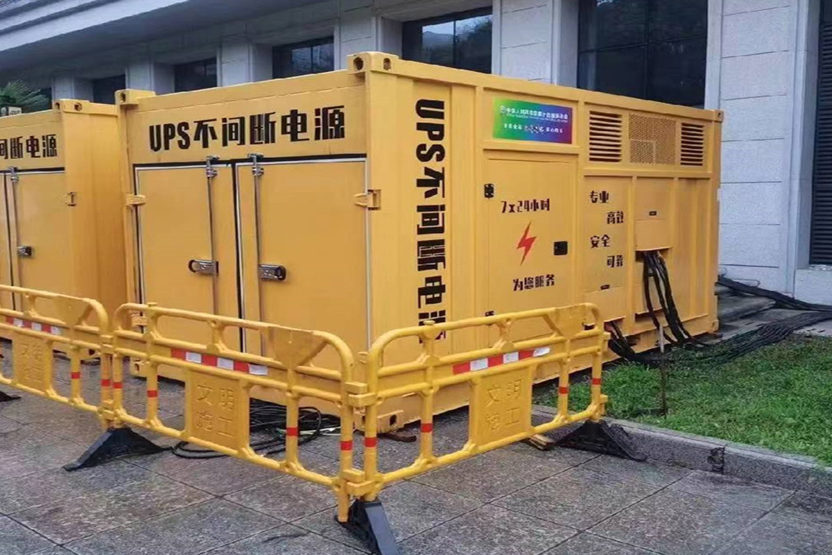 郑州发电机租赁施工现场
