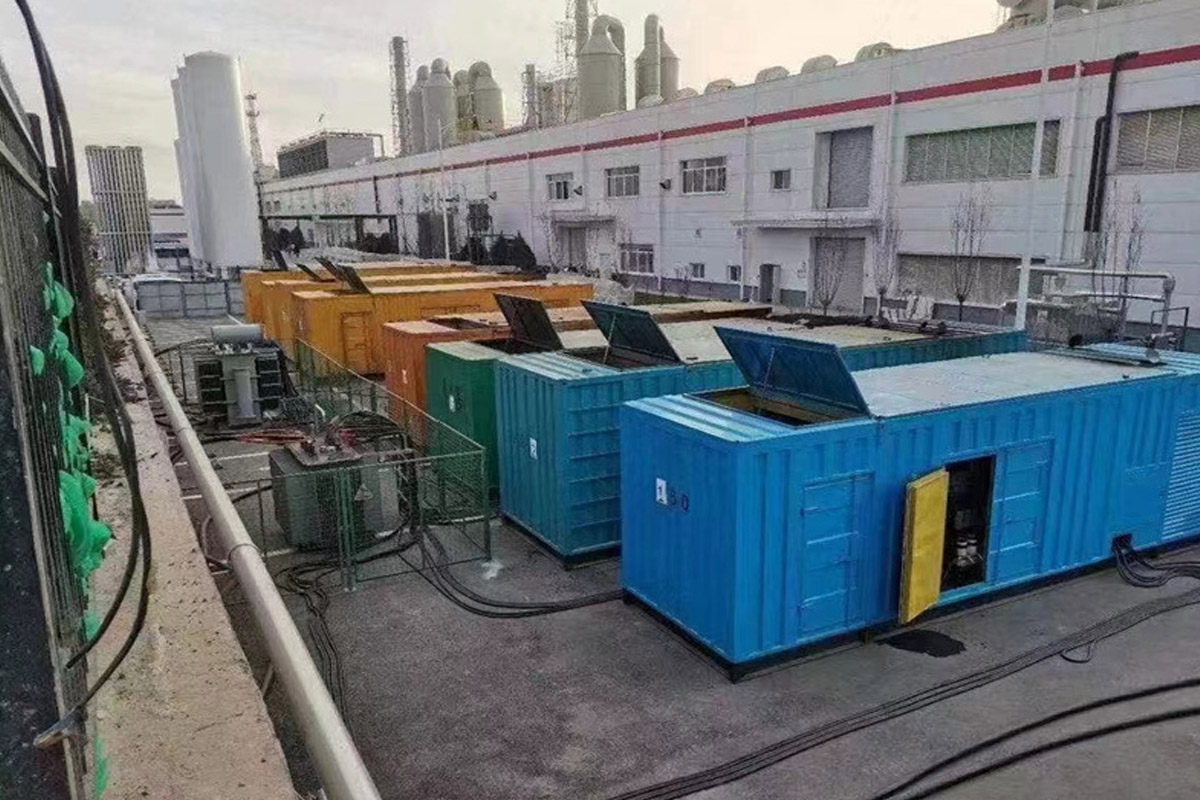 郑州发电机租赁施工现场